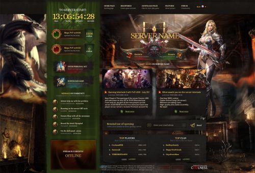 Lineage Gamers PSD Template