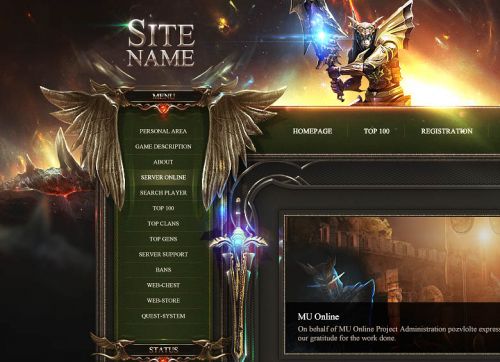 Role Playing PSD Web Template