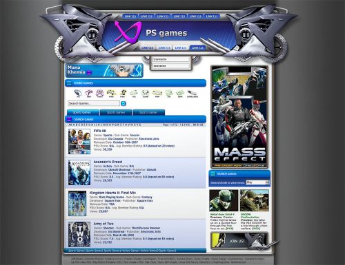 Playstation website template