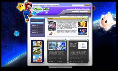 Wii website template