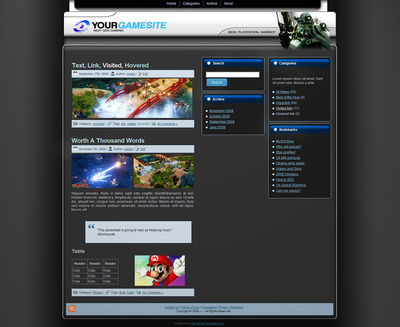 Gaming Wordpress Theme